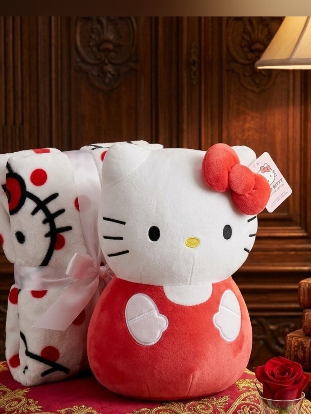 Hello Kitty Pink & White Plush Decorative Pillow Doll
